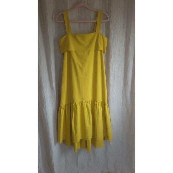 Pinch Golden Yellow Midi Dress Tie Back NWT Large - Picture 7 of 14